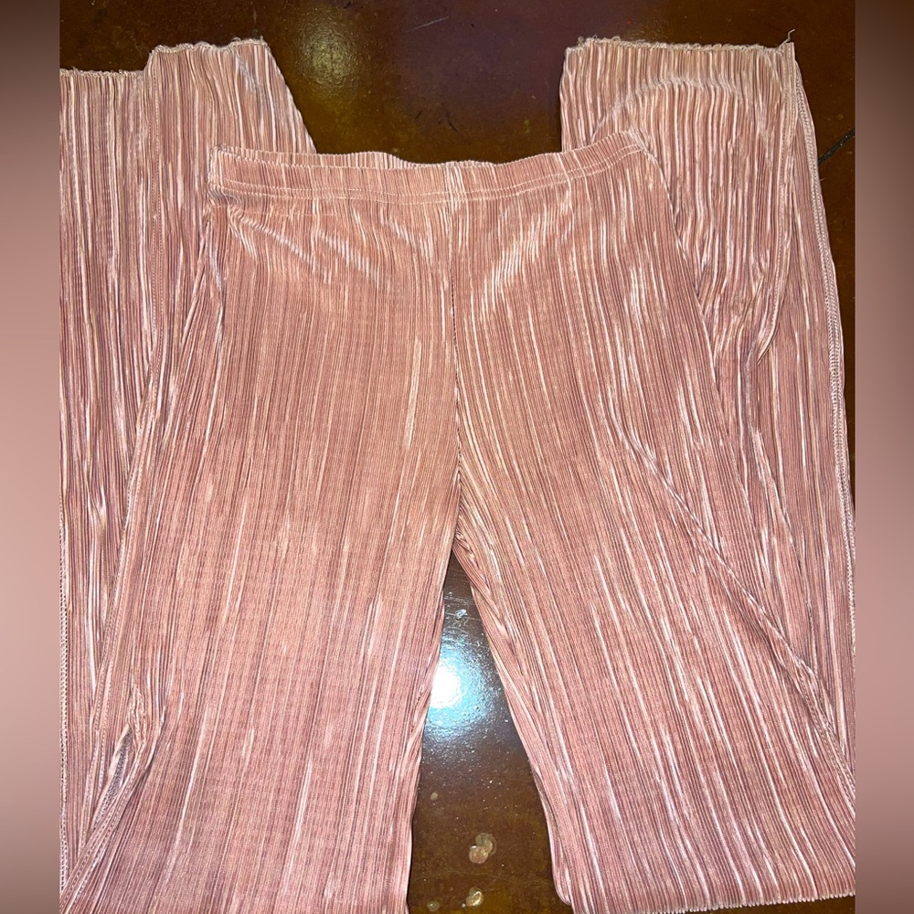 Pretty little thing light pink split leg pants